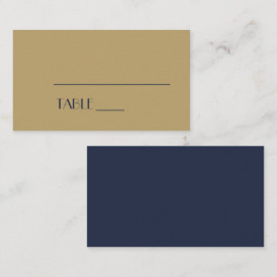 Déco type or   Carte Mariage Dark Navy