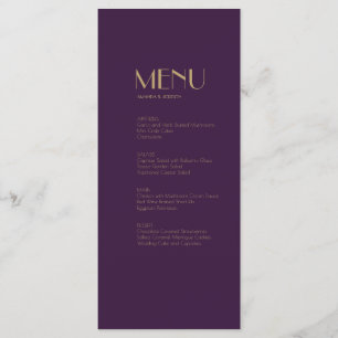 Déco type or Menu Dîner Dîner Violet foncé