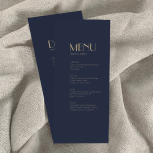 Déco type or Menu Dîner et boisson Dark Navy