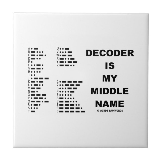 Decoder ist mein zweiter Vorname (internationales Fliese (Vorderseite)