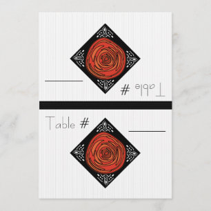 Decofied Rose (Klappbare Tischnummern-Karten) Einladung