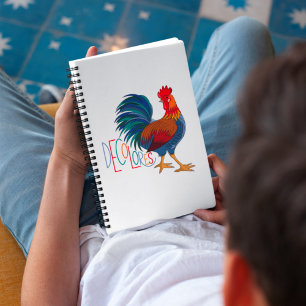 DeColores Cursillo Farbenfrohe Rooster Notizblock