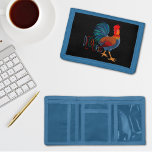 DeColores Cursillo Farbenfrohe Rooster Trifold Geldbörse<br><div class="desc">De Colores ist ein traditionelles spanisches Volkslied, das als Lied in der römisch-katholischen Cursillo-Bewegung verwendet wird. Was für ein schönes Glaubensgeschenk für dich, einen Freund oder sogar einen Priester. Die handgezeichnete farbenfrohe Rooster in den Farben Blau, Rot, Orange und Grün ist ein Stunner. Der handgeschriebene DeColores Titel in passenden Farben....</div>