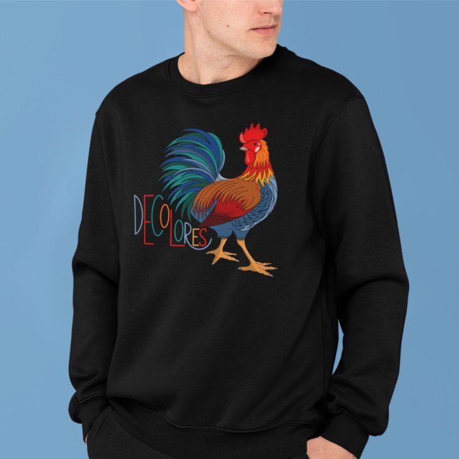 DeColores Cursillo Farbiges Rooster Sweatshirt (Von Creator hochgeladen)