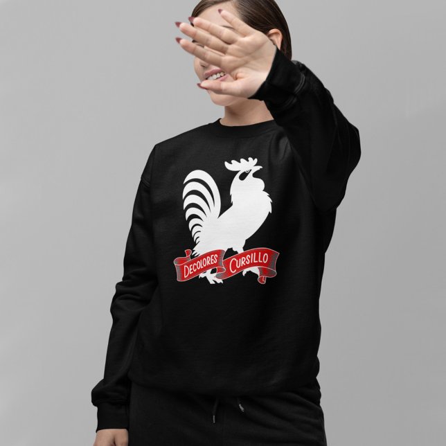 DeColores Cursillo-Hahn-Silhouette mit Banner Sweatshirt (Von Creator hochgeladen)