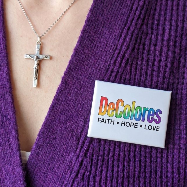DeColores Cursillo Regenbogen Glaube Hoffnung Lieb Button (Von Creator hochgeladen)