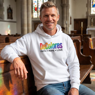 DeColores Cursillo Regenbogen Glaube Hoffnung Lieb Hoodie
