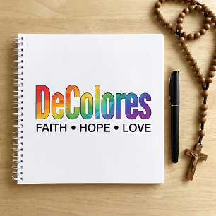 DeColores Cursillo Regenbogen Glaube Hoffnung Lieb Notizbuch