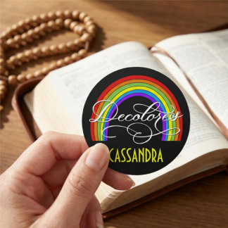 DeColores Cursillo Regenbogen Glaube Religion Runder Aufkleber