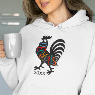 DeColores Cursillo Rooster Black Silhouette Hoodie