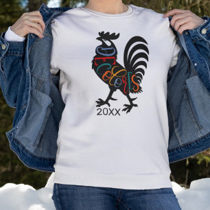 DeColores Cursillo Rooster Black Silhouette Sweatshirt