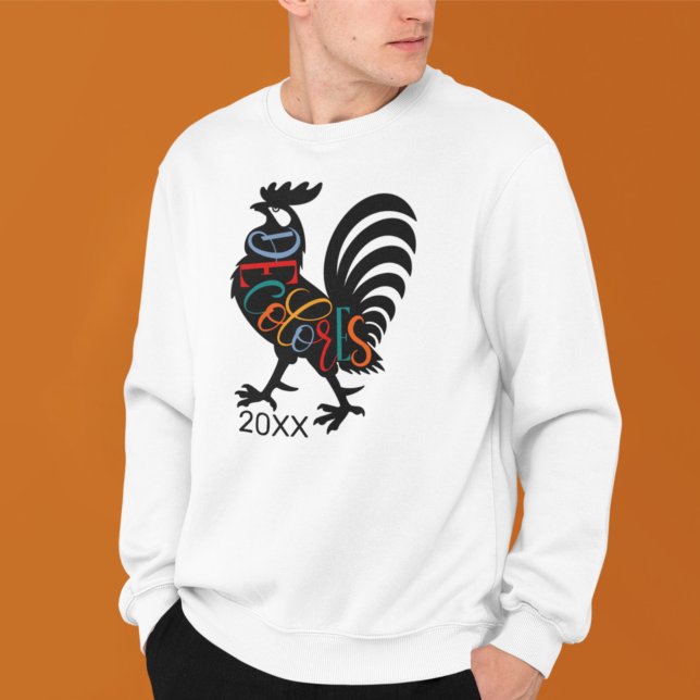 DeColores Cursillo Rooster Black Silhouette Sweatshirt (Von Creator hochgeladen)