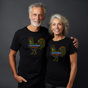 DeColores Cursillo Rooster Word Cloud T-Shirt