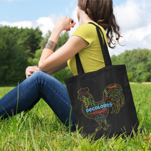 DeColores Cursillo Rooster Word Cloud Tasche