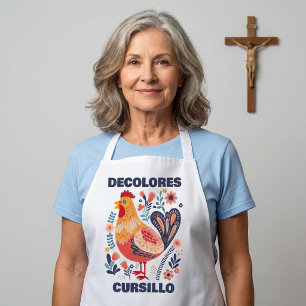 DeColores Cursillo Volkskunst Hahn Christlich Schürze