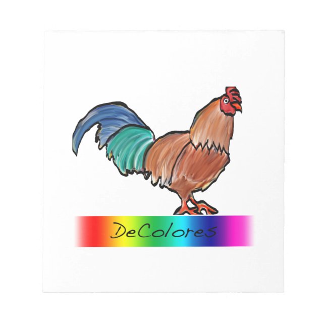 DeColores Rooster Notizblock (Vorderseite)