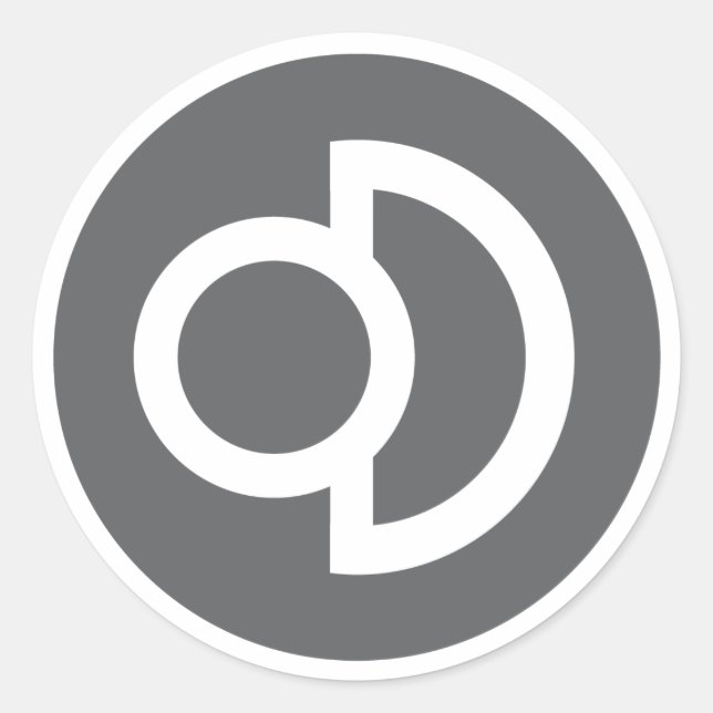 Deconbrio-Logo-Aufkleber Runder Aufkleber (Vorderseite)