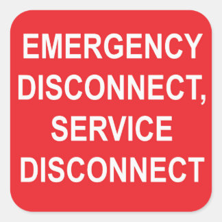 Déconnexion d'urgence, Étiquettes de déconnexion d