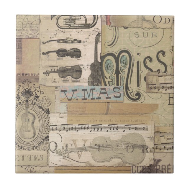 Decopauge Musik Fliese (Vorderseite)