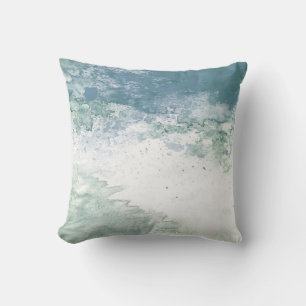 Décor Abstrait Turquoise & Seafoam Coussin