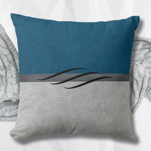 Décor contemporain bleu ardoise Coussin