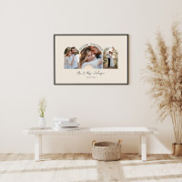 Décor de cadeau de mariage multi photo en crème na