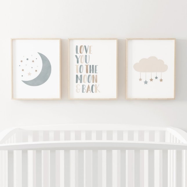 Décor de la pouponnière Sun Boy Neutral Cloud Moon (Créateur téléchargé)
