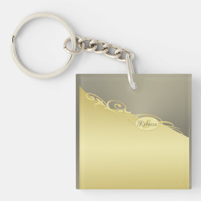 Décor de luxe sur or & argent, Monogramme (Devant)