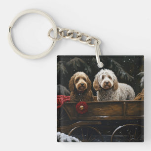 Décor de Noël Cockapoo Snowy Sleigh