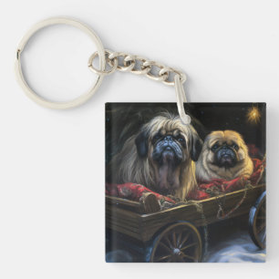 Décor de Noël Pekingese Snowy Sleigh