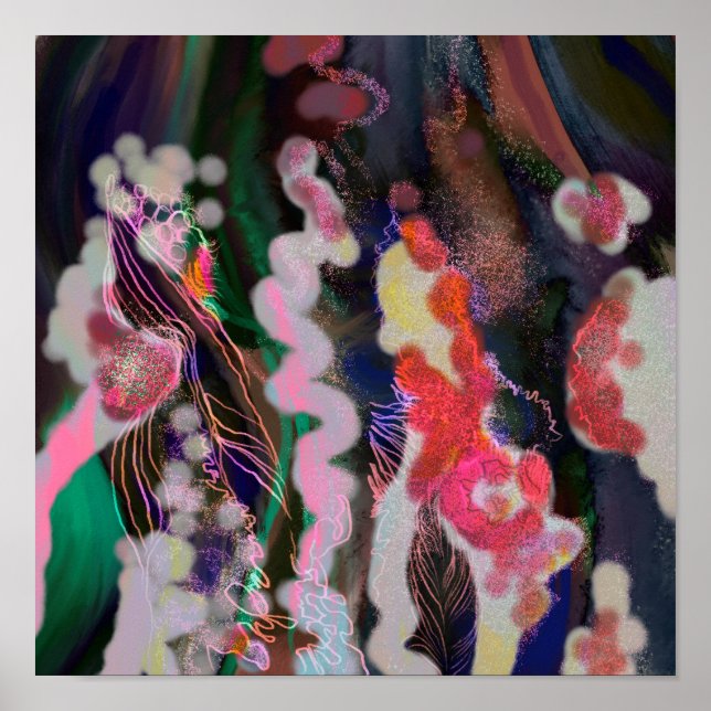 Décor design à poster en toile d'art Abstrait numé (Devant)