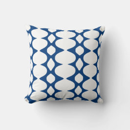 Décor esthétique moderne bleu et blanc coussin
