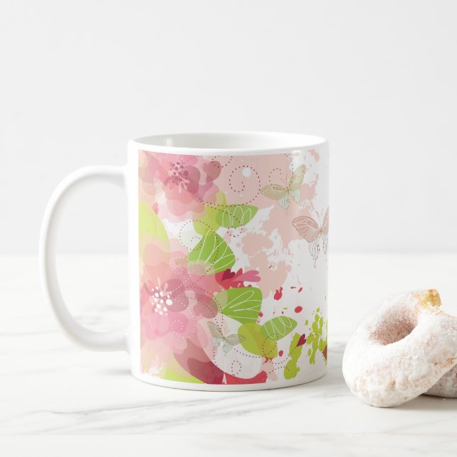 Décor Fleur 16 Mug (Avec donut)