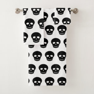 Décor goth Motif crâne noir et blanc