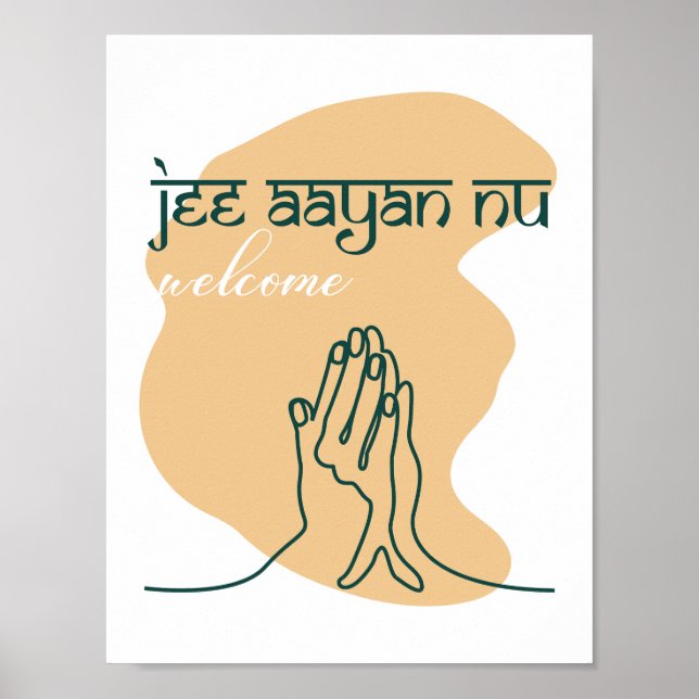 Décor intérieur - Poster "Jee Aayan Nu" (Bienvenue (Devant)