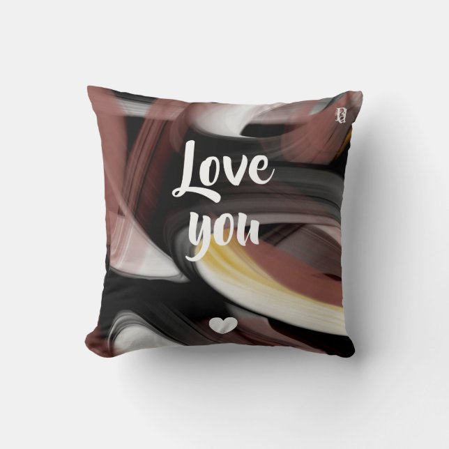 Décor intérieur tendance Abstraite coussin Poudre  (Recto)
