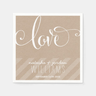 DECOR-Liebe mit elegantem Schriftzeichen Serviette