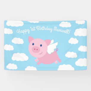 Décor mignon de bannière de fête d'anniversaire de