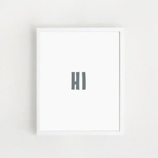 Décor murale pour enfants "HI" Poster