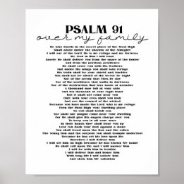 Décor Psalm 91 Pour Votre Poster Famille Imprimer