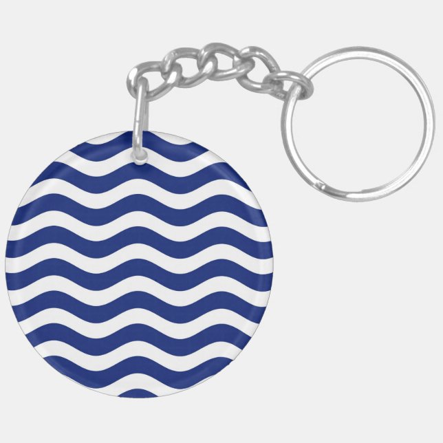 Décor rayures marine ondulées (Dos droit)