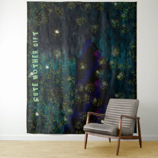 DECOR_Room_NIEDLICH MOTHER GIFT_blue_RMDESIGNFLO55 Wandteppich