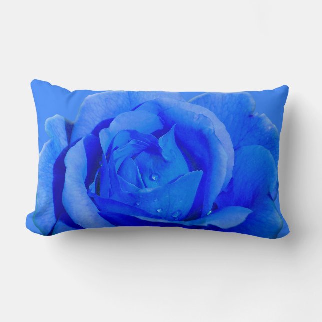 Décor rose Coussin bleu Rose Coussin (Recto)
