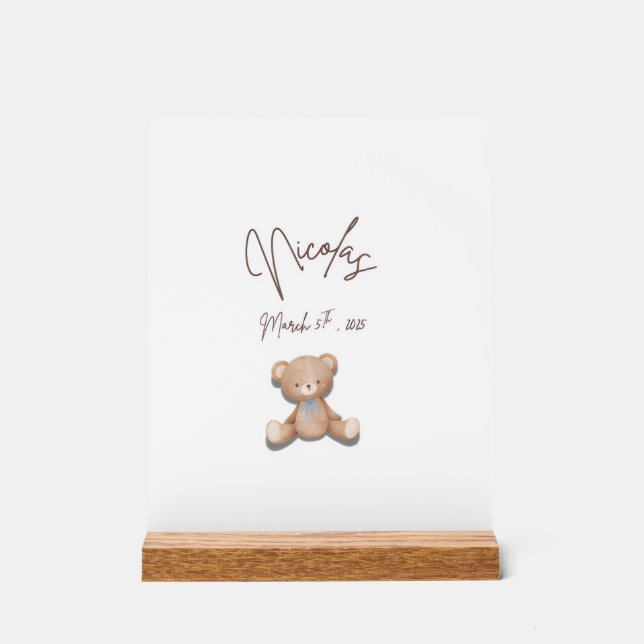 Décor table Ours En Teddy (Recto)