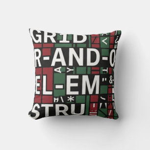 Décor typographique de coussin