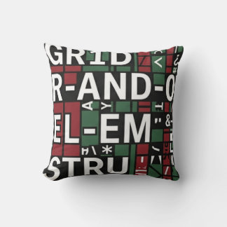 Décor typographique de coussin