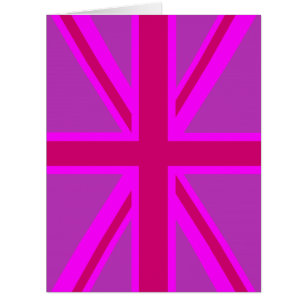 Décor Union Jack Fuchsia rose chaud