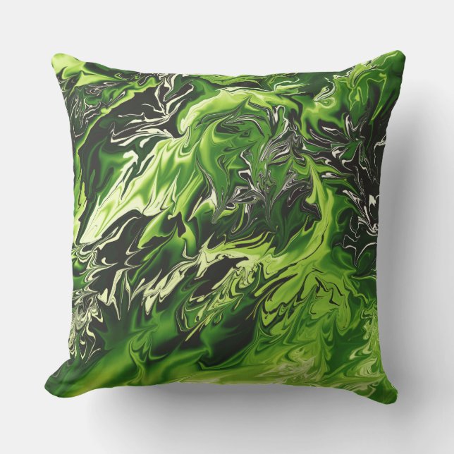 Décor vert moderne Coussin (Recto)