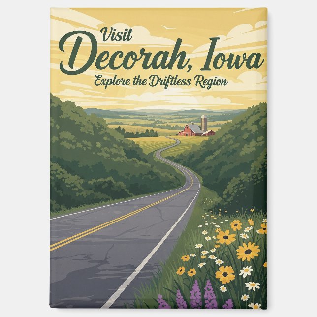 Decorah Iowa Travel Magnet (Vorderseite)