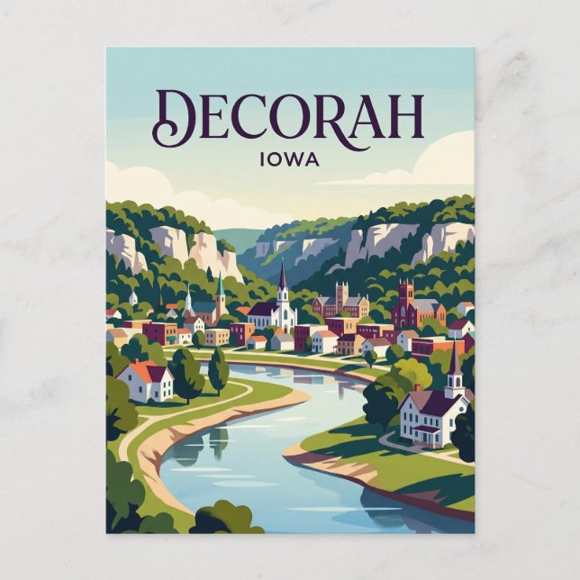 Decorah USA Postkarte (Vorderseite)